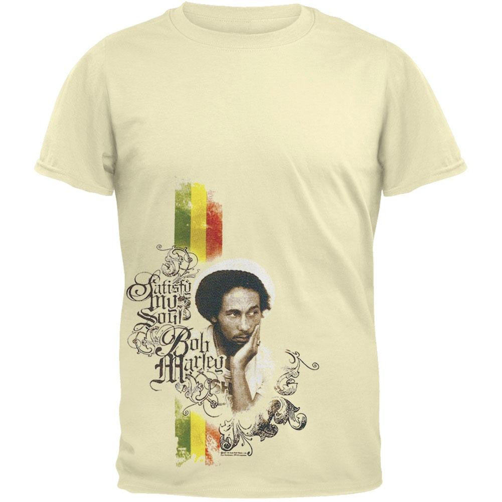 Bob Marley - Satisfy Soft T-Shirt Men's T-Shirts Bob Marley SM Beige 