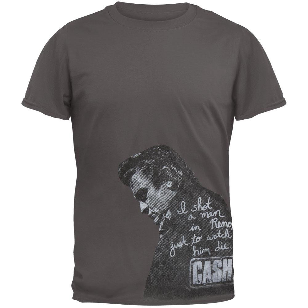 Johnny Cash - Reno Overdye T-Shirt Men's T-Shirts Johnny Cash 2XL Grey 