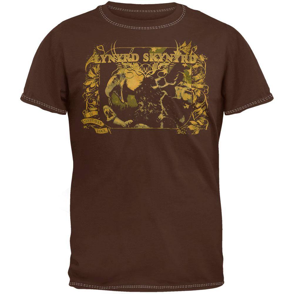 Lynyrd Skynyrd - Attack Overdye T-Shirt Men's T-Shirts Lynyrd Skynyrd MD Brown