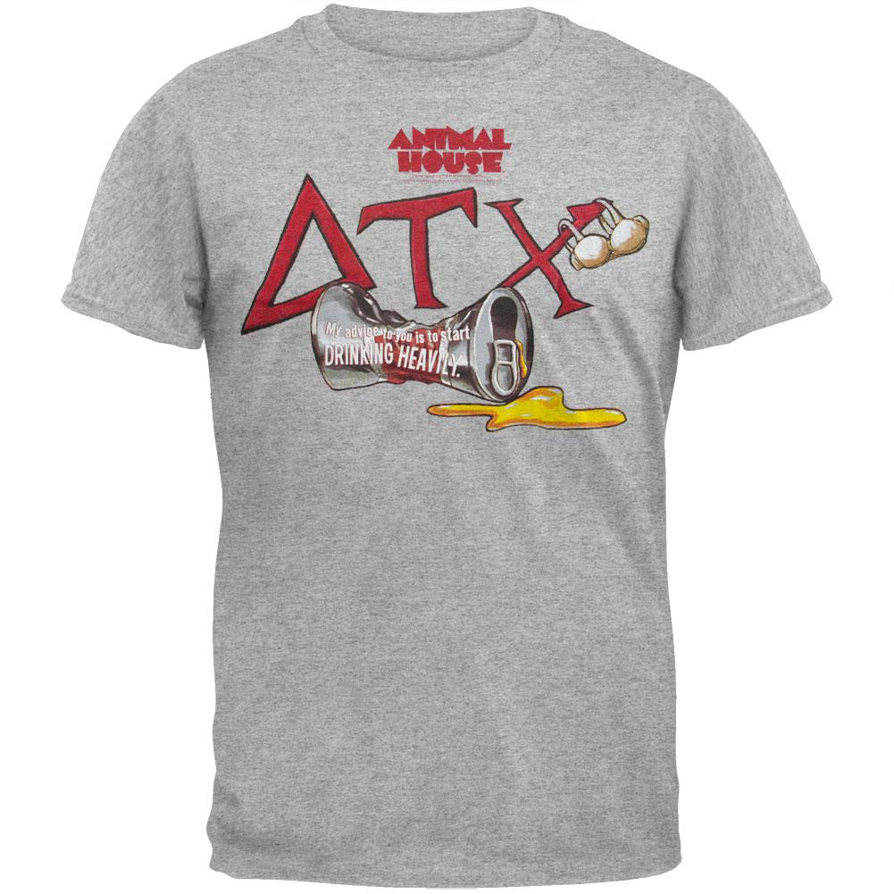 Animal House - Drink Heavily T-Shirt Men's T-Shirts Animal House SM Grey 