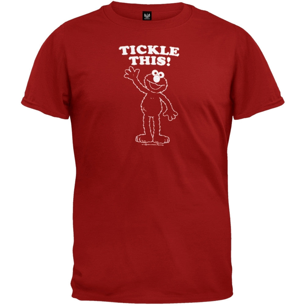 Sesame Street - Tickle This Red Adult T-Shirt Men's T-Shirts Sesame Street SM Red 