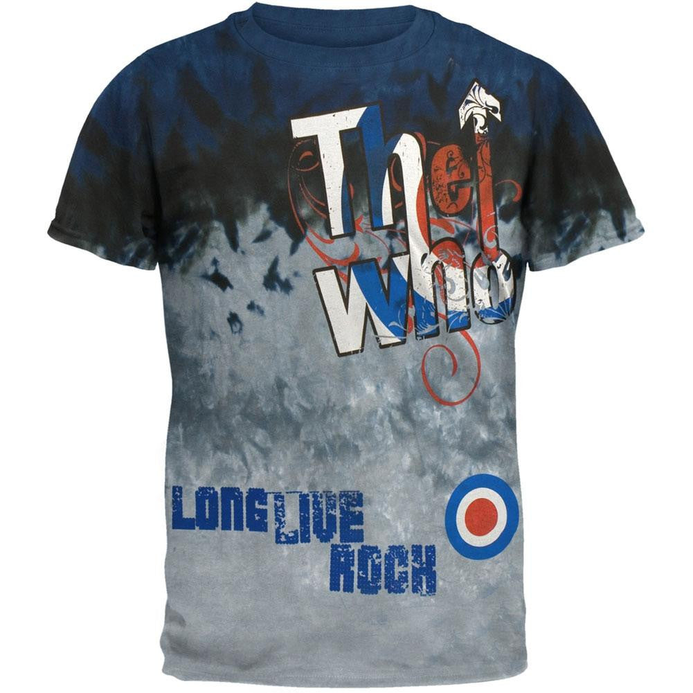 The Who - Be It Dead Or Alive Tie Dye Adult T-Shirt Men's T-Shirts The Who MD Grey 