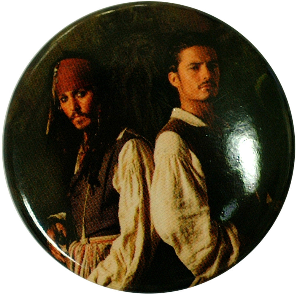 Pirates Of The Caribbean - Jack & Will Button Buttons Old Glory OS Black 