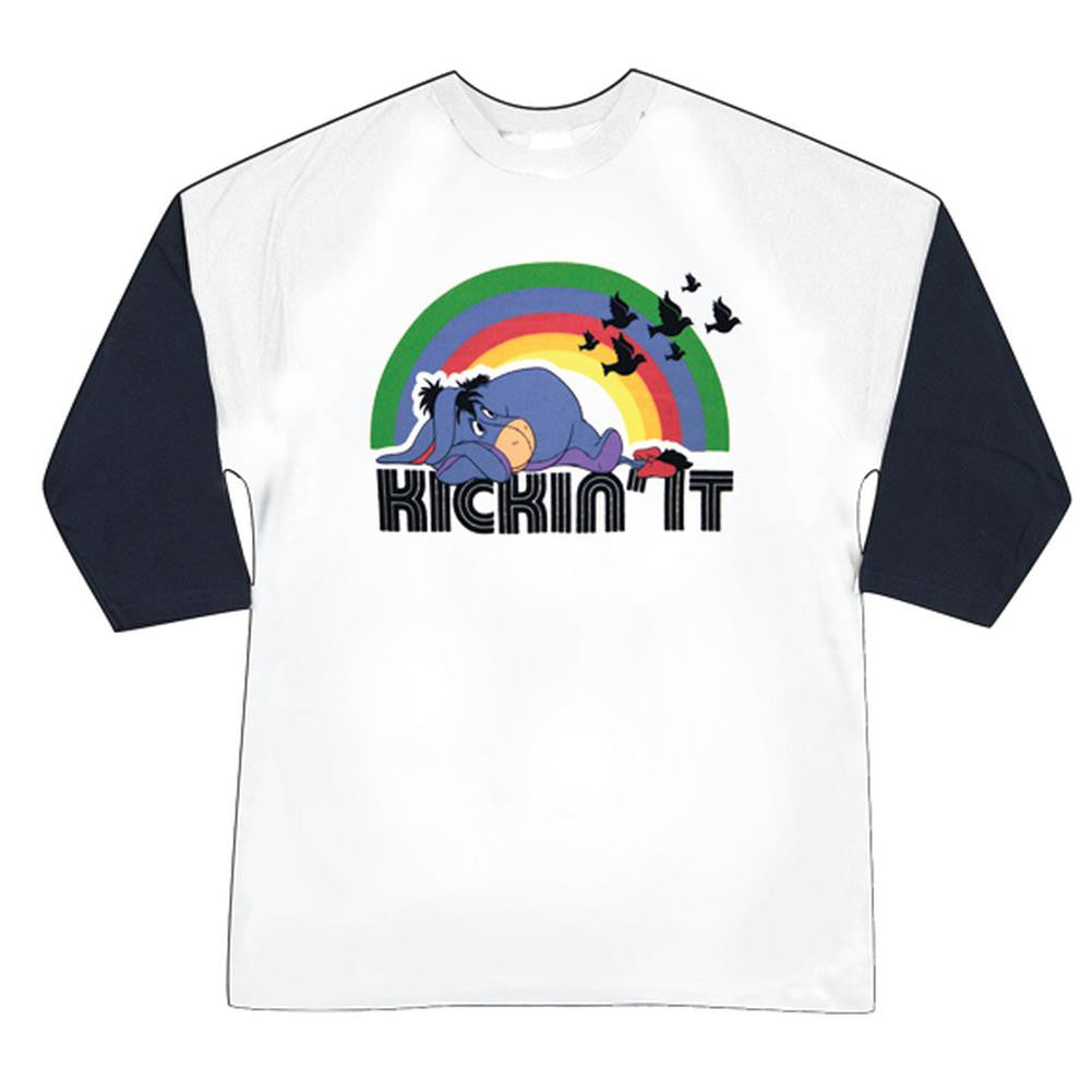 Winnie The Pooh - Eeyore Kickin It Juniors 2Fer Long Sleeve T-Shirt Juniors Long Sleeves Winnie the Pooh SM White