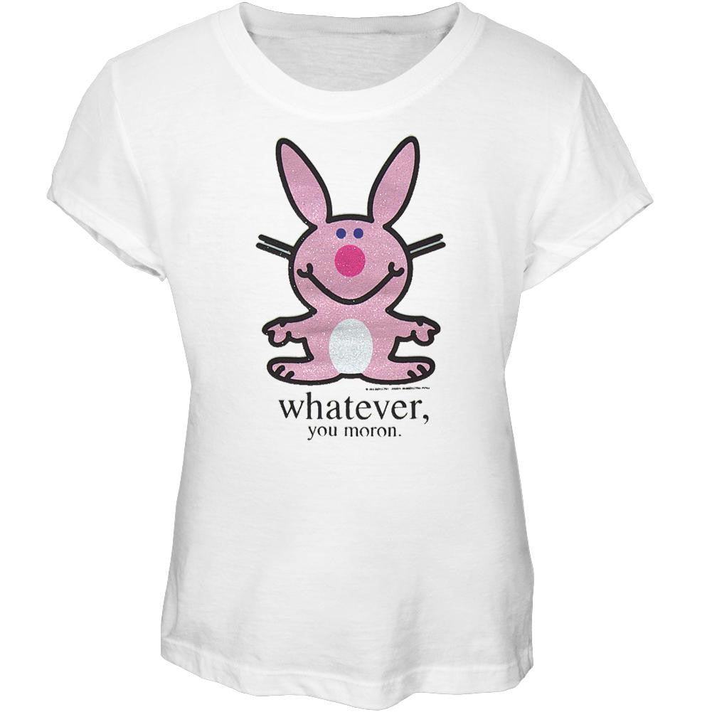 Happy Bunny - Moron Girls Youth T-Shirt Youth T-Shirts Happy Bunny   