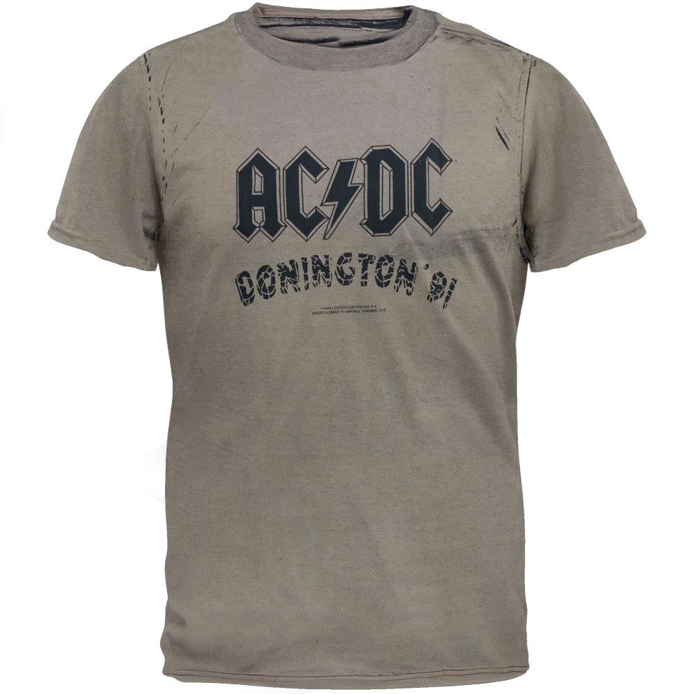 AC/DC - Donington 91 Stone Washed T-Shirt Men's T-Shirts AC/DC SM Grey 