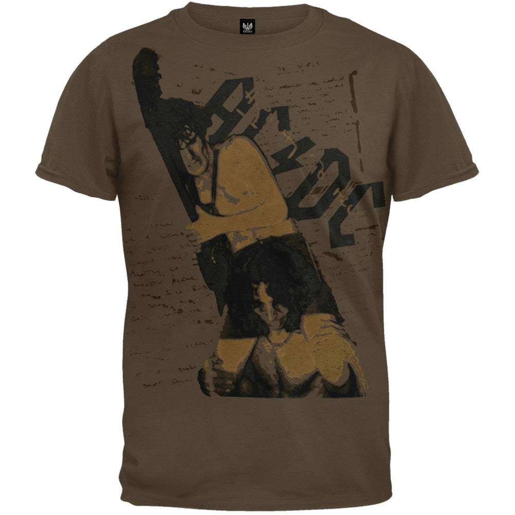 AC/DC - Angus On Shoulders T-Shirt Men's T-Shirts AC/DC SM Brown 