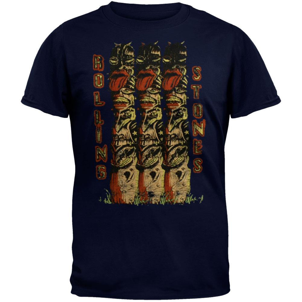 Rolling Stones -Statues Navy T-Shirt Men's T-Shirts Rolling Stones   