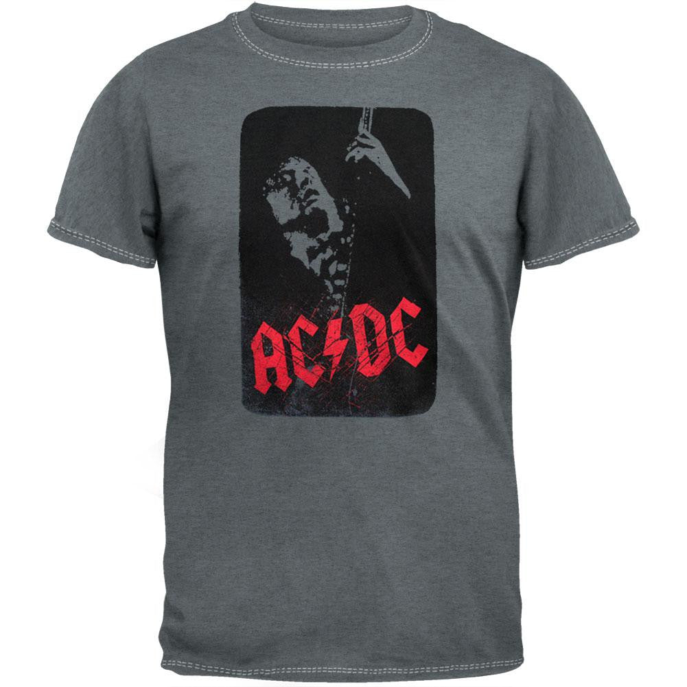 AC/DC - Angus Solo Heather Grey T-Shirt Men's T-Shirts AC/DC 2XL Grey 