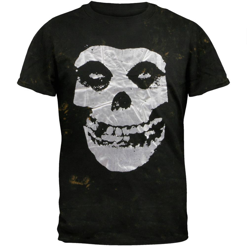 Misfits - Foil Skull Acid Wash T-Shirt Men's T-Shirts Misfits   