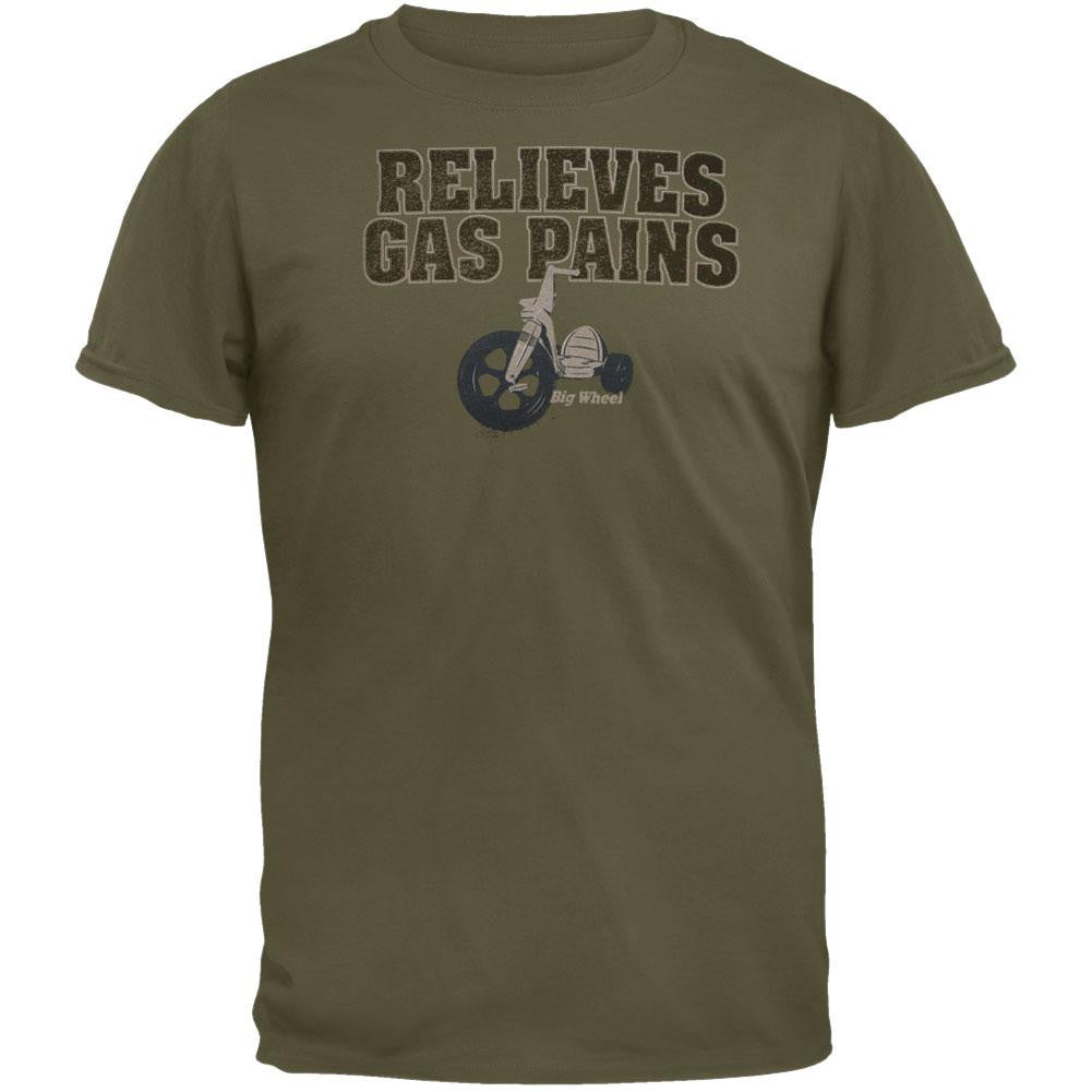 Big Wheel - Relieves Gas Pains Soft T-Shirt Men's T-Shirts Big Wheel MD Brown 