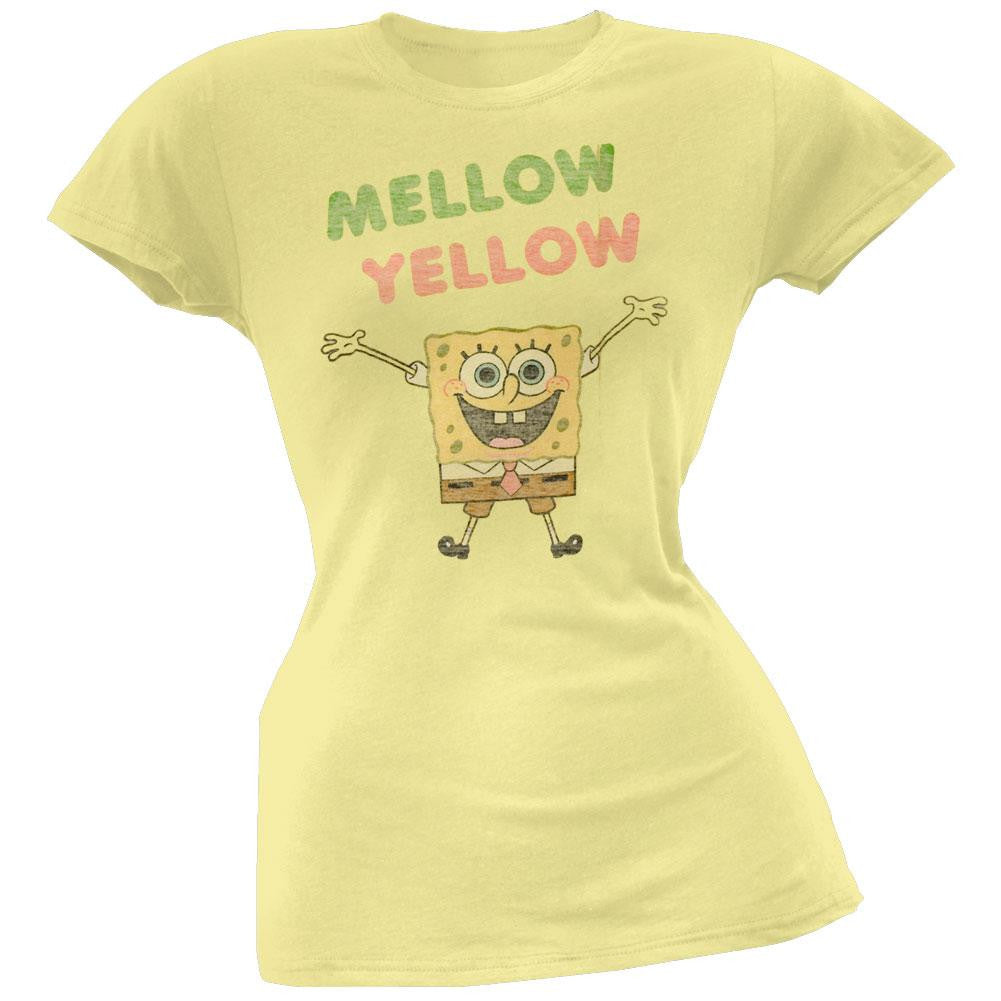 Spongebob Squarepants - Mellow Yellow Juniors T-Shirt Juniors T-Shirts Spongebob Squarepants MD Yellow