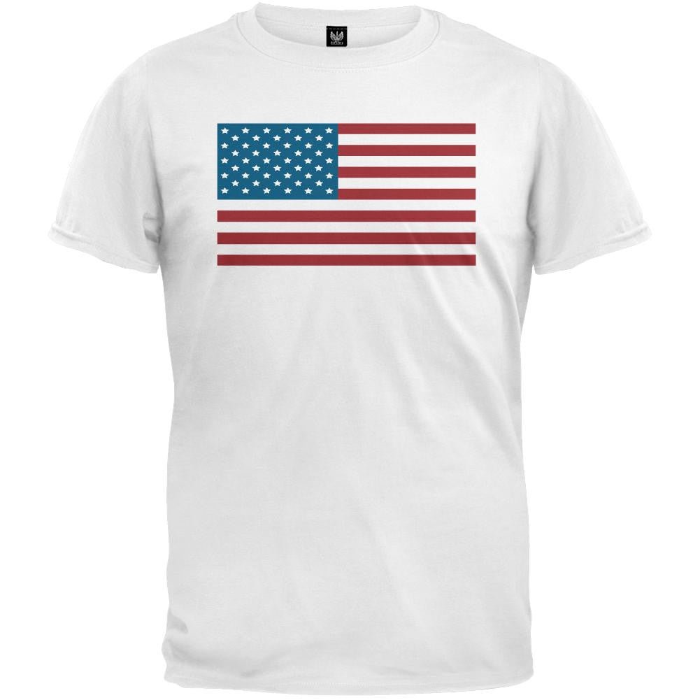 American Flag White T-Shirt Men's T-Shirts Countries SM White 