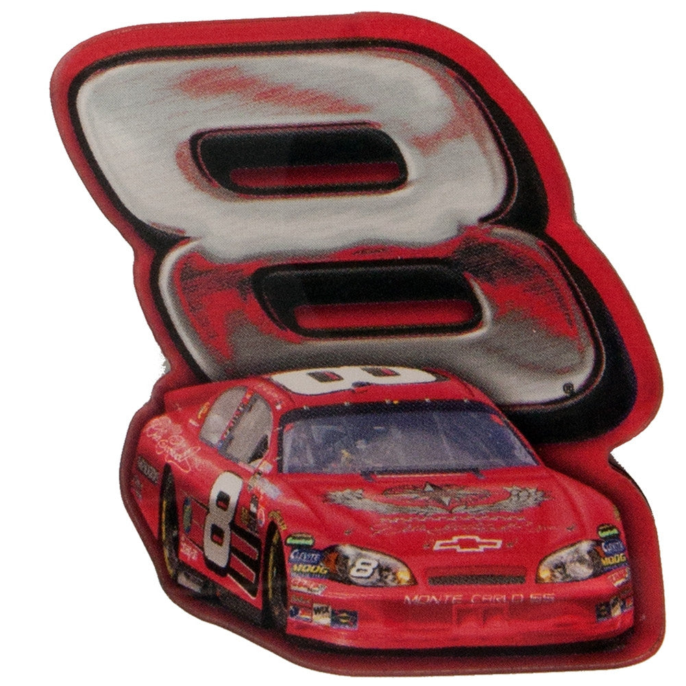 Dale Earnhardt Jr - 8 & Car Retro Acrylic Magnet Refrigerator Magnets Old Glory OS Red 