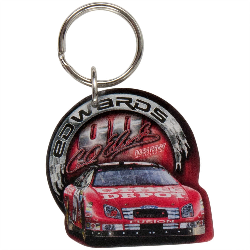 Carl Edwards - 99 Signature Retro Acrylic Keychain Keychains Old Glory One Size Multi 