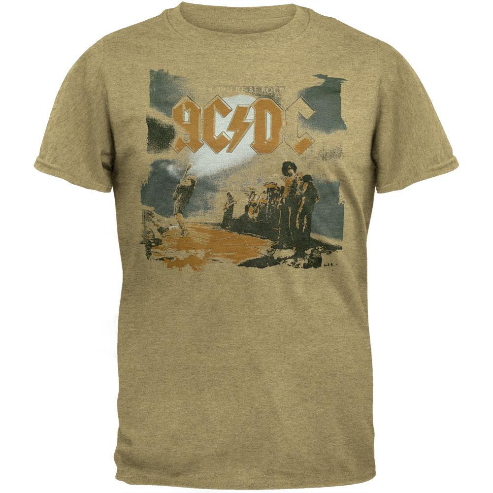 AC/DC - Let There Be Rock Soft Tan T-Shirt Men's T-Shirts AC/DC MD Beige 