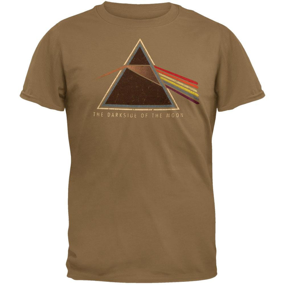 Pink Floyd - Dark Side Distressed T-Shirt Men's T-Shirts Pink Floyd SM Tan 