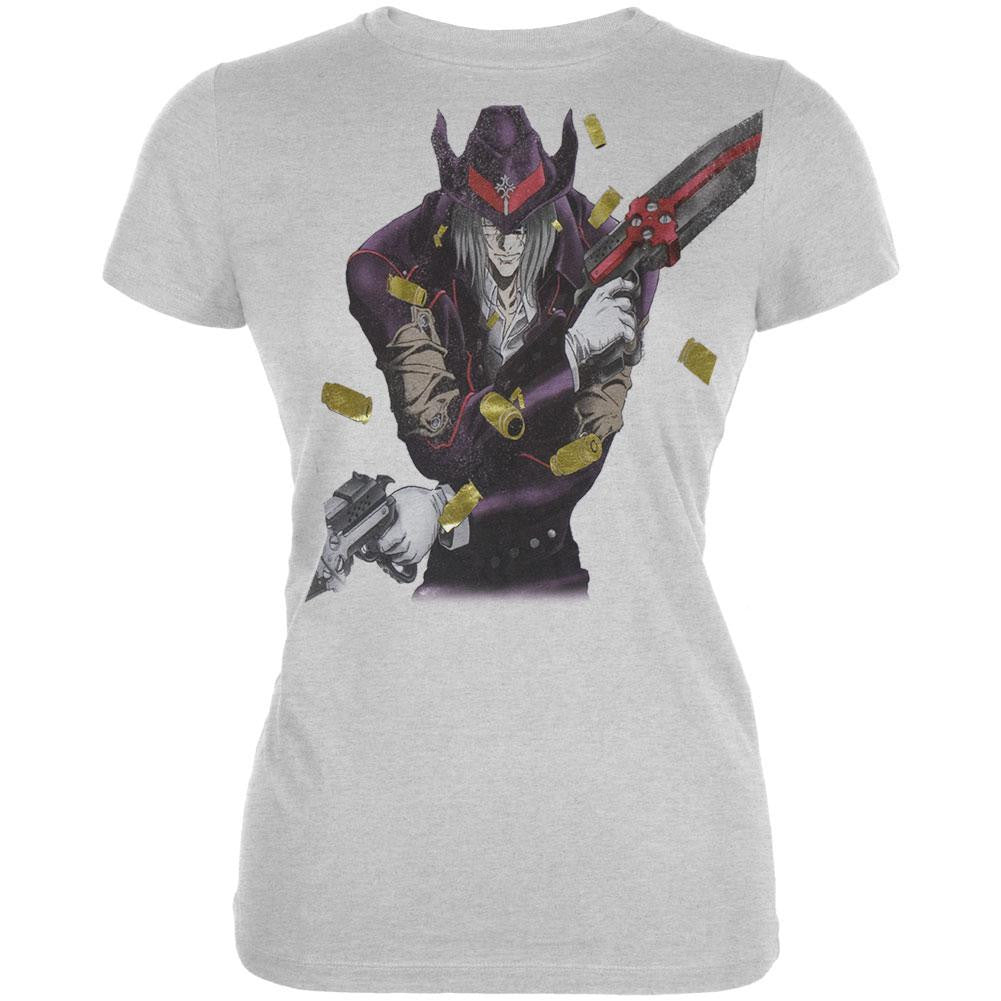 Gungrave - Guns N Gold Juniors T-Shirt Juniors T-Shirts Gungrave LG Grey 