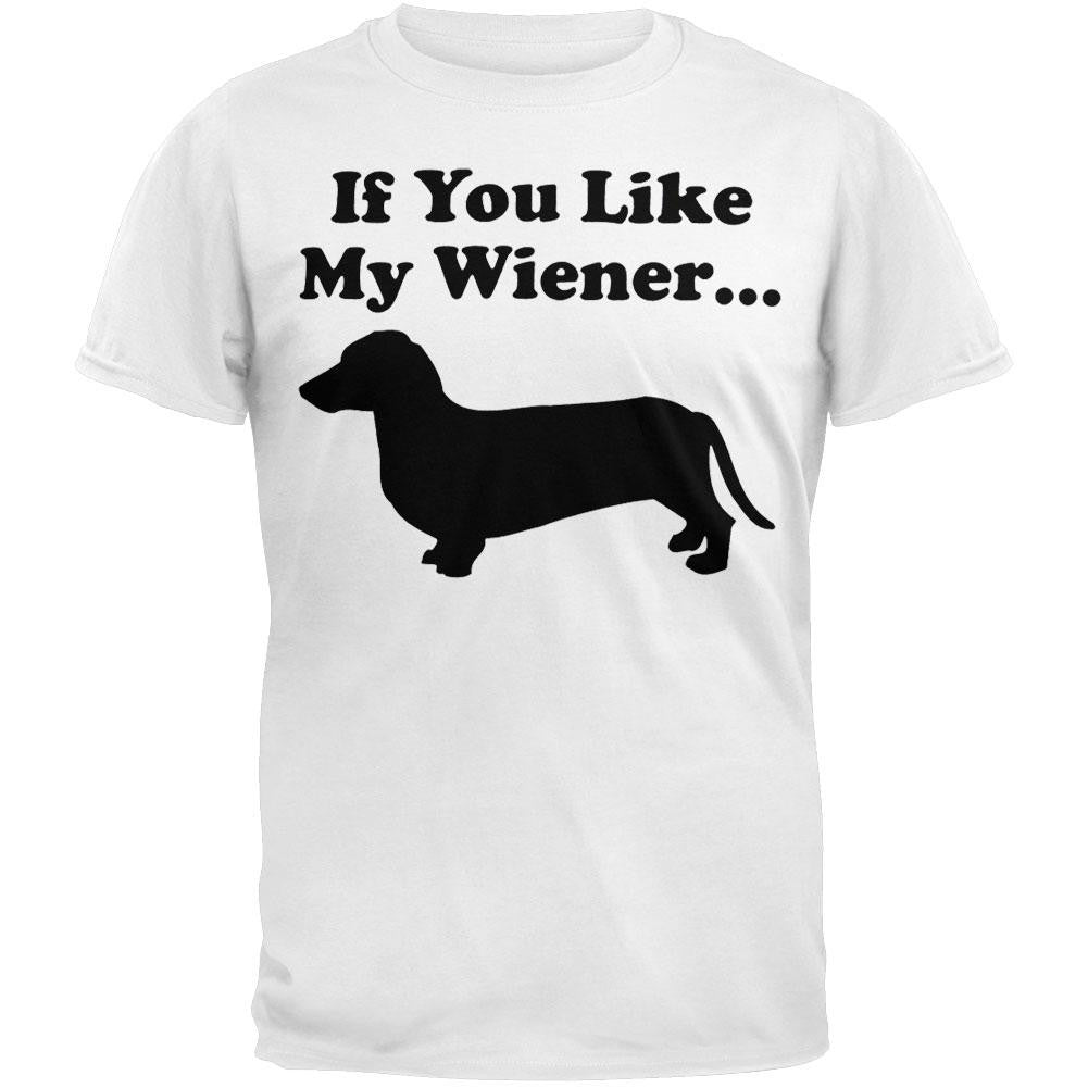 My Wiener Loves My Cock T-Shirt Men's T-Shirts My Wiener MD White 