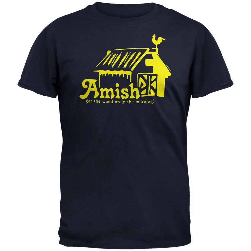 Amish Get The Wood Up T-Shirt Men's T-Shirts Old Glory MD Blue 