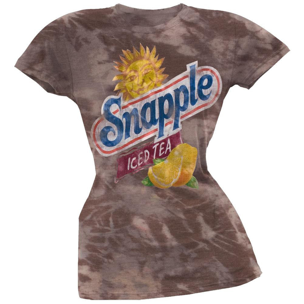 Snapple - Nice Tea Juniors Burnout T-Shirt Juniors T-Shirts Snapple LG Beige 