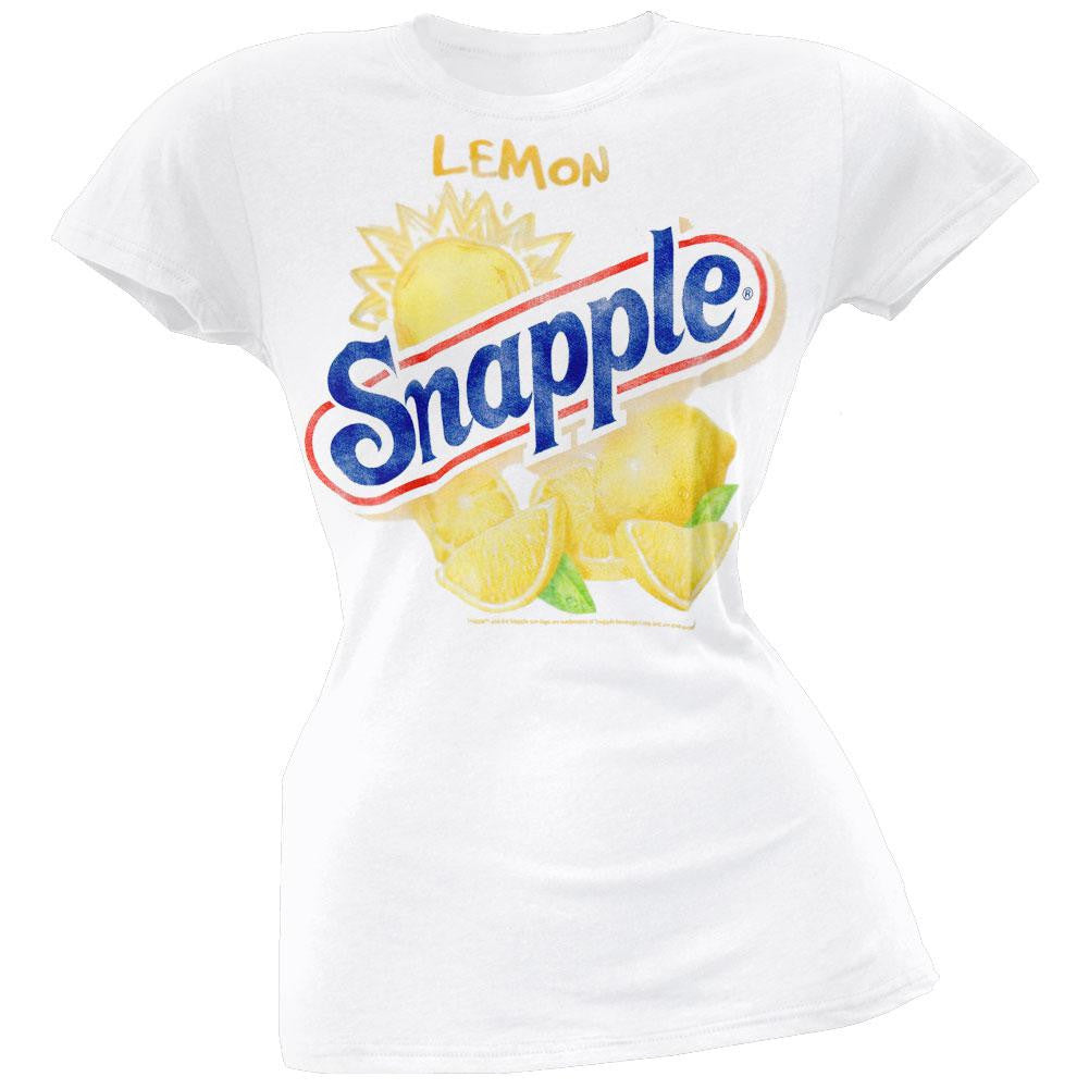 Snapple - Lemon Juniors T-Shirt Juniors T-Shirts Snapple MD White 