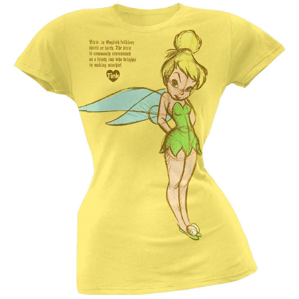 Disney - Tink Lore Juniors T-Shirt Juniors T-Shirts Tinkerbell 2XL Yellow 