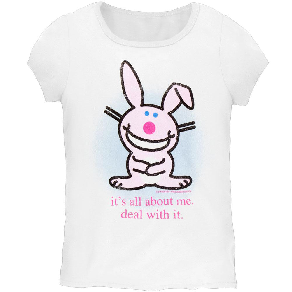 Happy Bunny - About Me Youth T-Shirt Youth T-Shirts Happy Bunny LG White 