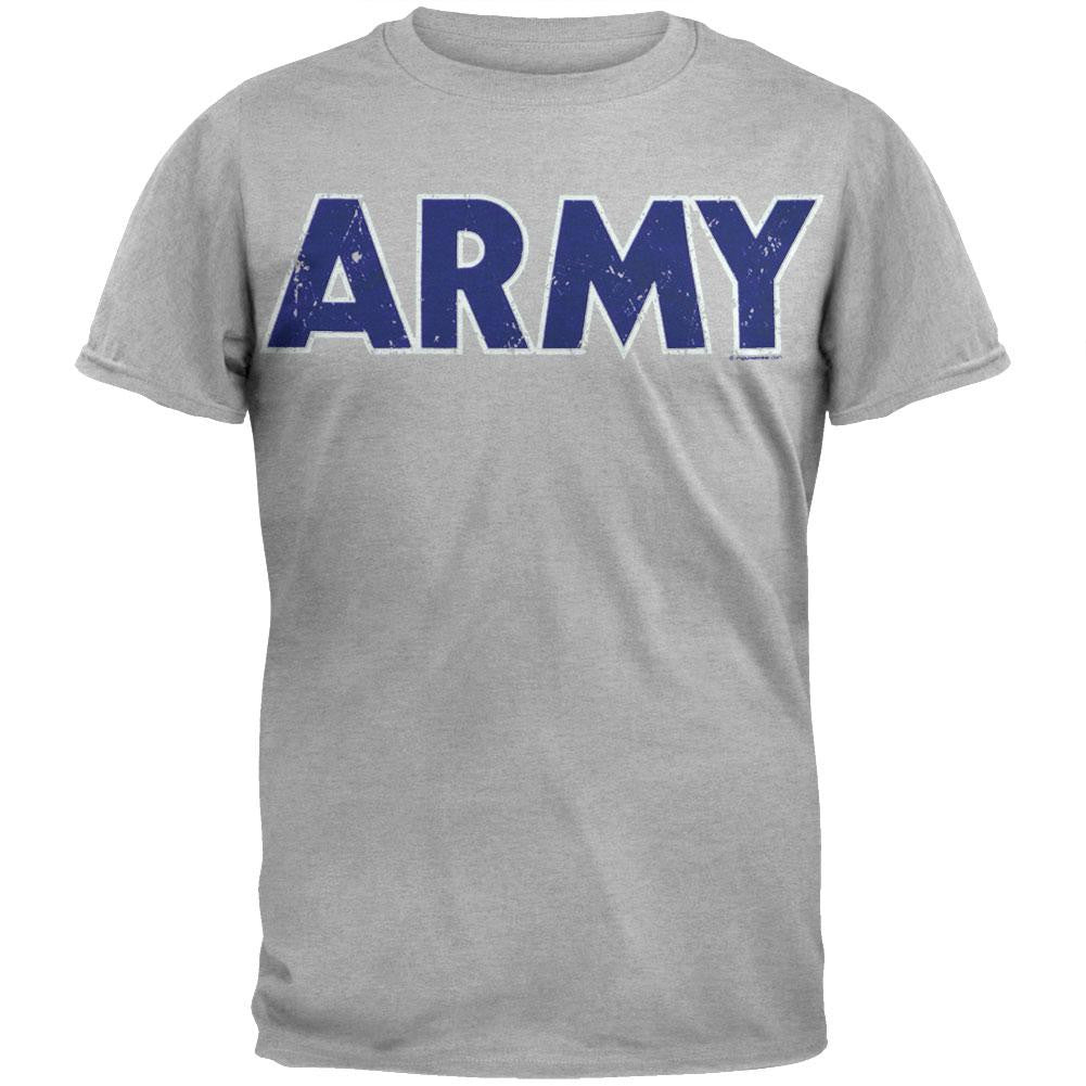 Army - Distressed T-Shirt Men's T-Shirts US Army MD Grey 
