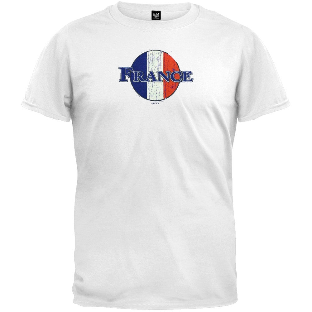 France Flag Logo T-Shirt Men's T-Shirts Old Glory   