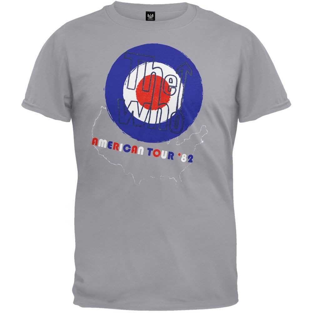 The Who - American Tour T-Shirt Men's T-Shirts The Who SM Grey 