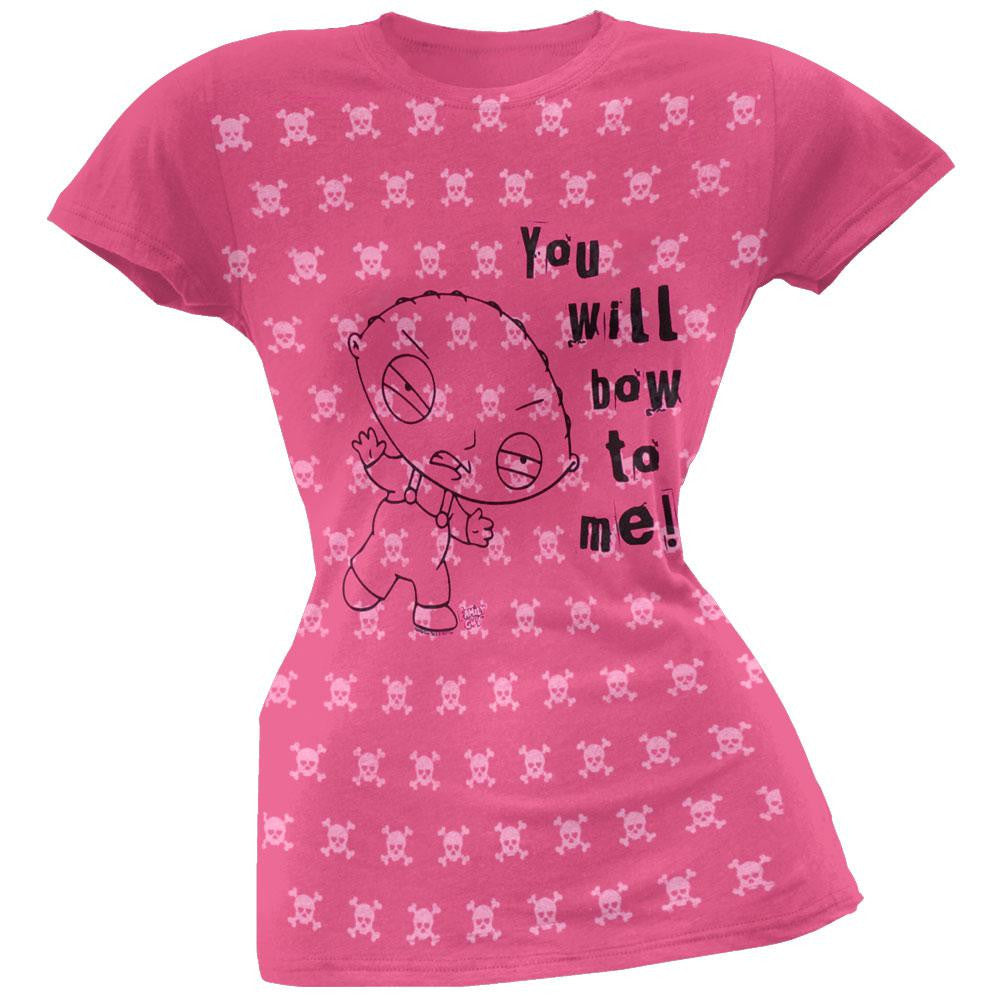 Family Guy - You Will Bow Juniors T-Shirt Juniors T-Shirts Family Guy LG Pink 