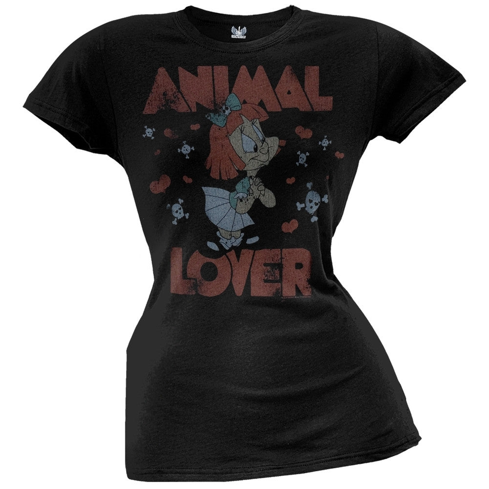 Tiny Toons - Animal Lover Juniors T-Shirt Juniors T-Shirts Tiny Toons   