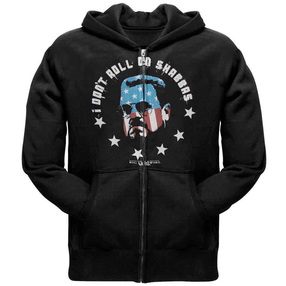 Big Lebowski - Roll On Shabbas Zip Hoodie Men's Hoodies The Big Lebowski SM Black 