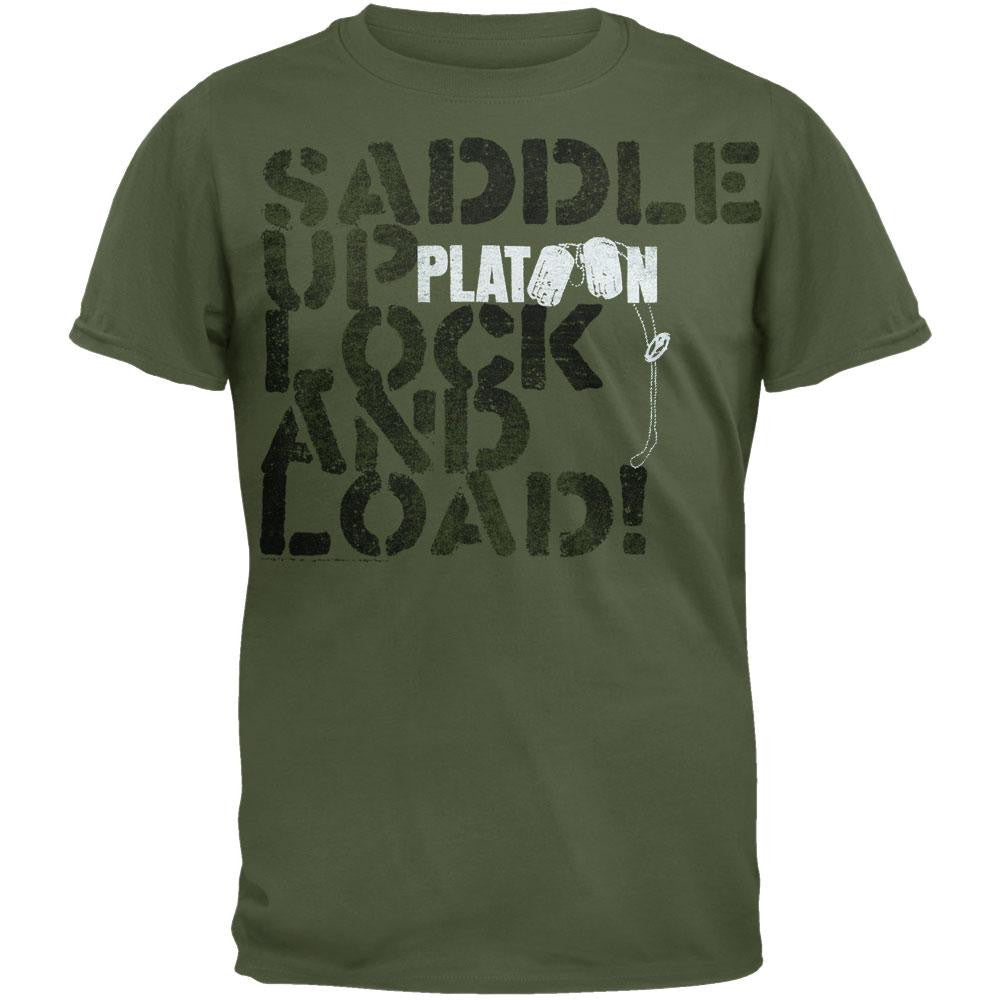 Platoon - Lock And Load T-Shirt Men's T-Shirts Platoon SM Green 