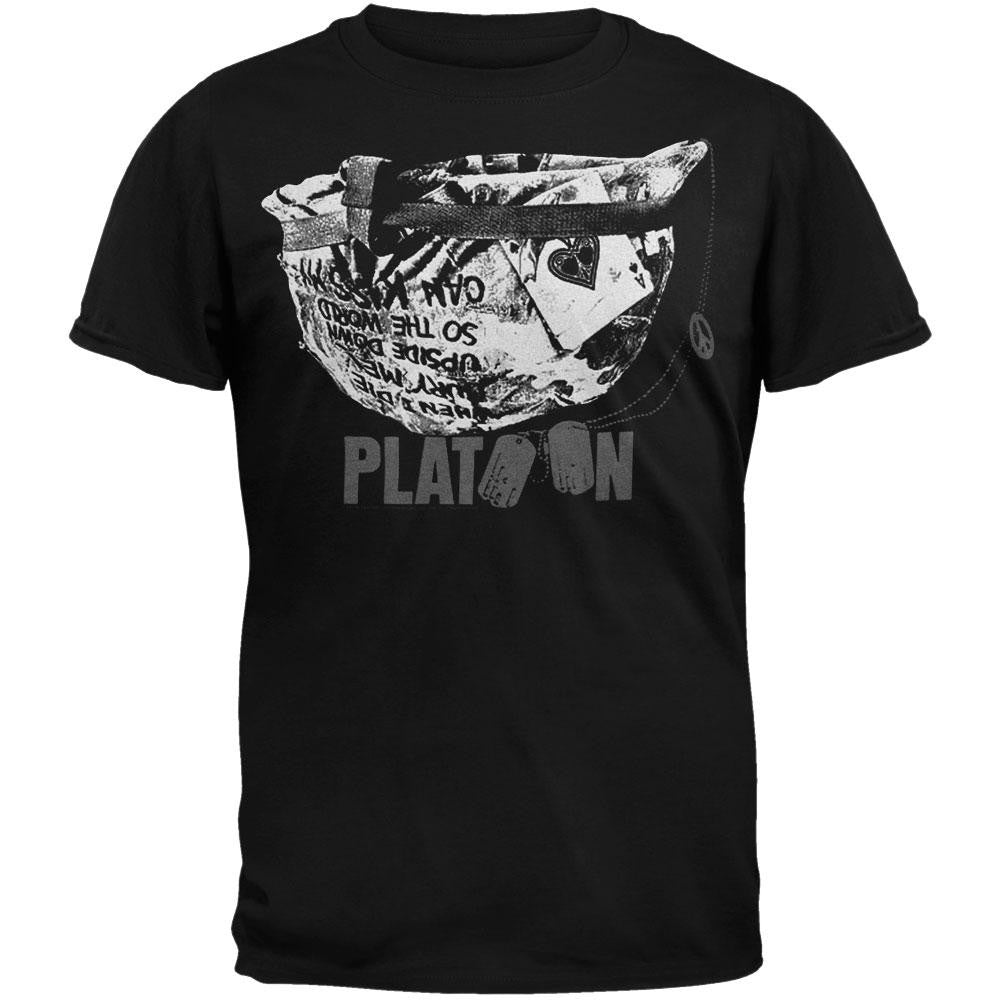 Platoon - Upside Down Army Hat Soft T-Shirt Men's T-Shirts Platoon 2XL Black 