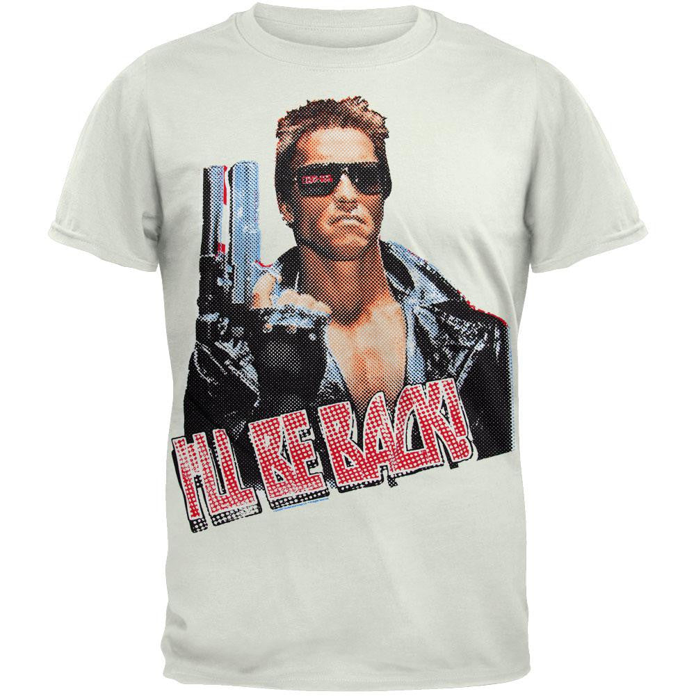 The Terminator - I'll Be Back Soft T-Shirt Men's T-Shirts Terminator 2 2XL White 