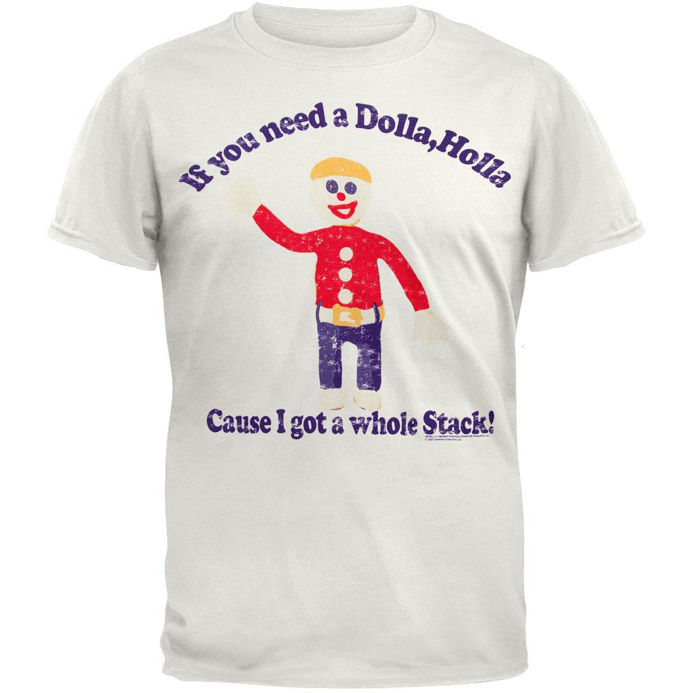 Mr. Bill - If You Need A Dolla Holla Soft T-Shirt Men's T-Shirts Mr. Bill 2XL White 