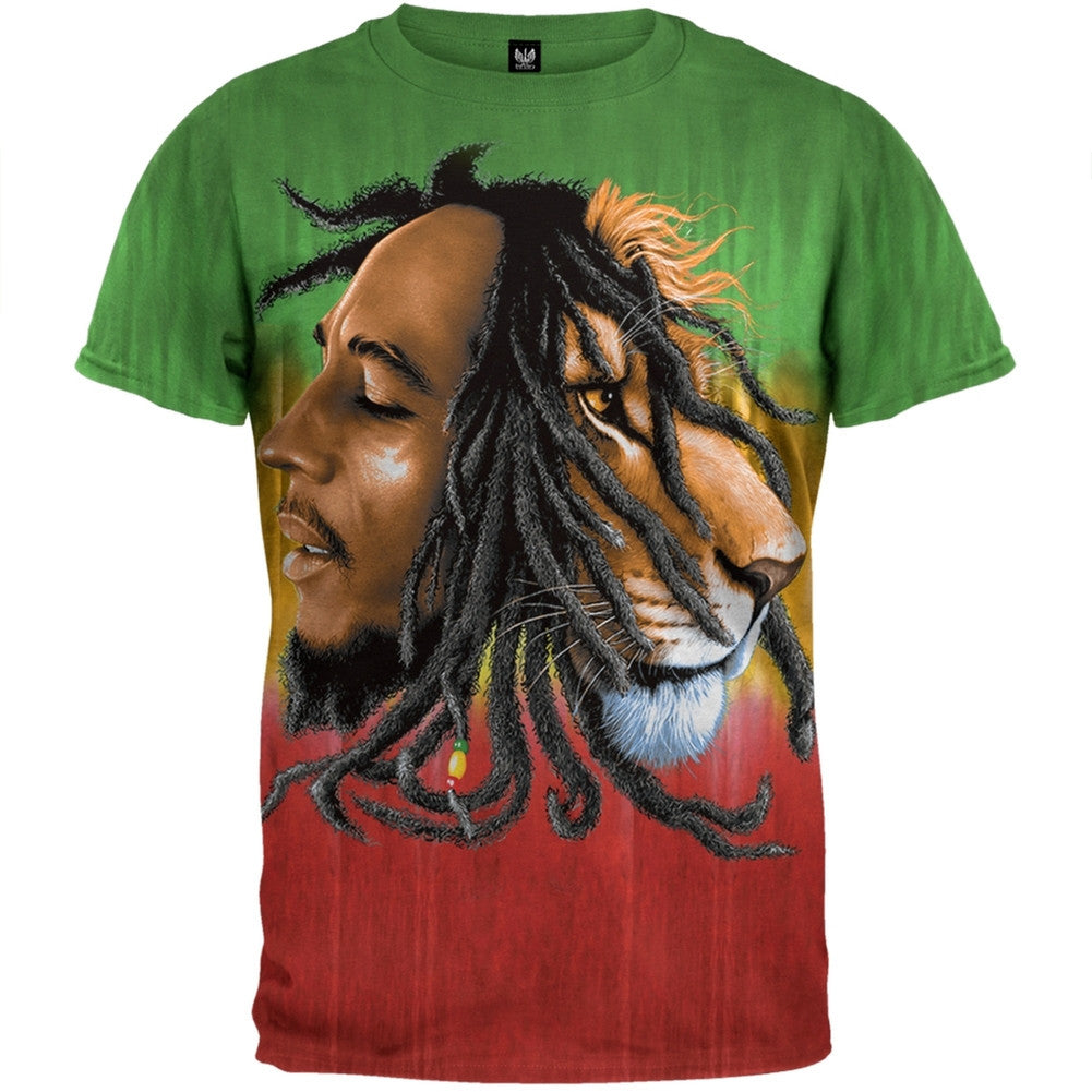 Bob Marley - Profiles Tie Dye T-Shirt Men's T-Shirts Bob Marley MD Multi 