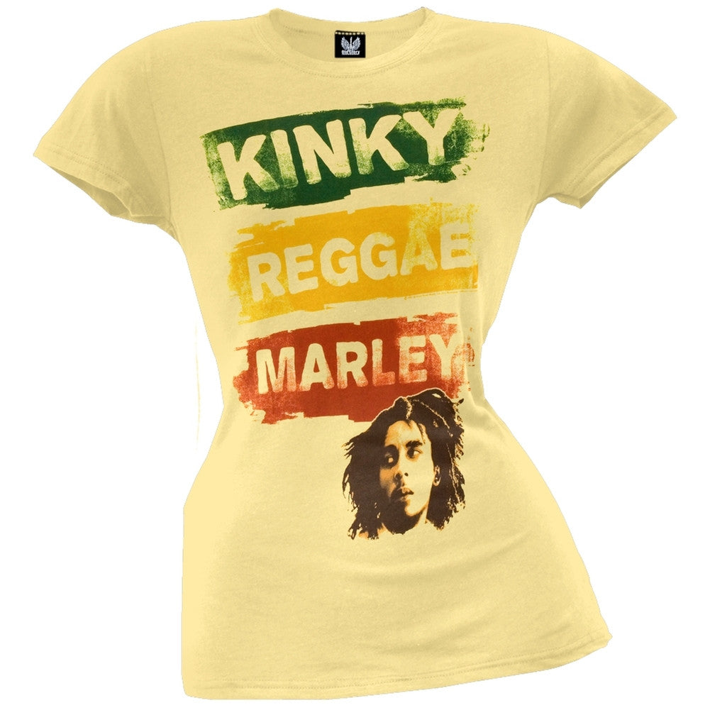 Bob Marley - Kinky Juniors T-Shirt Juniors T-Shirts Bob Marley SM Yellow