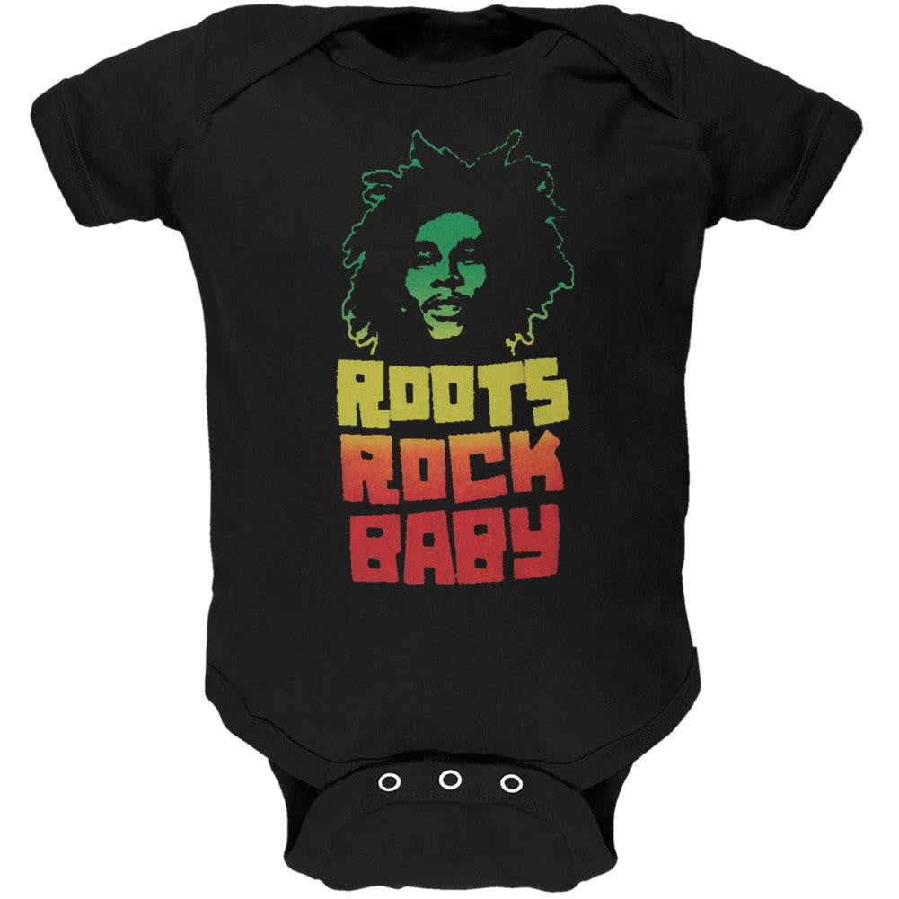 Bob Marley - Roots Rock Baby One Piece Baby One Piece Bob Marley 6-9M Black