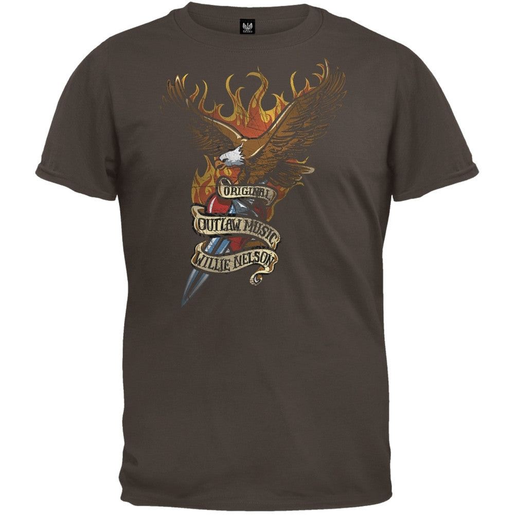 Willie Nelson - Eagle With Dagger Soft T-Shirt Men's T-Shirts Willie Nelson   