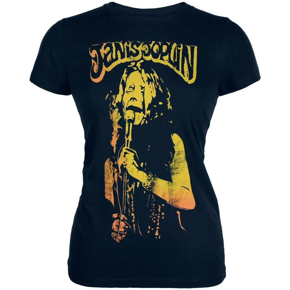 Janis Joplin - Performance Juniors T-Shirt Juniors T-Shirts Janis Joplin LG Blue 