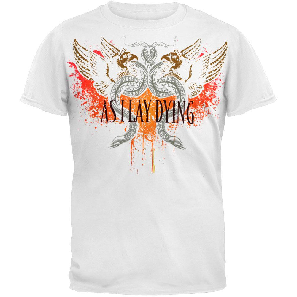 As I Lay Dying - Snakes Soft T-Shirt Men's T-Shirts As I Lay Dying SM White 