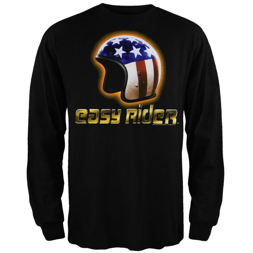 Easy Rider - Helmet Long Sleeve T-Shirt Men's Long Sleeves Easy Rider MD Black