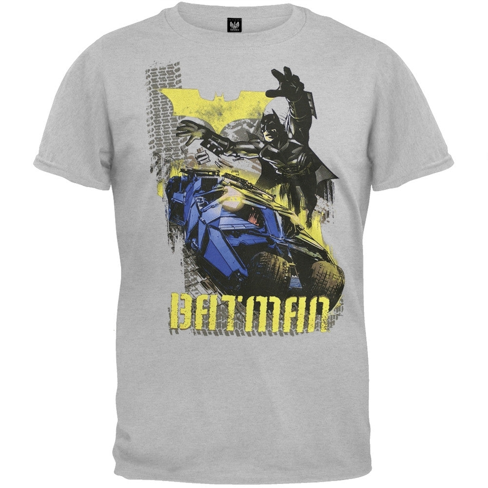 Batman - Car Drive Juvy T-Shirt Juvenile T-Shirts Batman LG Grey 