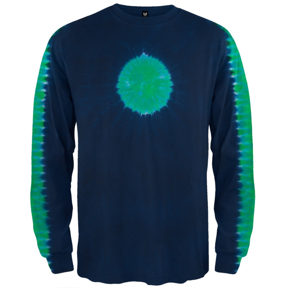 Wedgewood Earth Shoulder Dark Blue Long Sleeve T-Shirt Men's Long Sleeves Hippie LG Dark Blue 