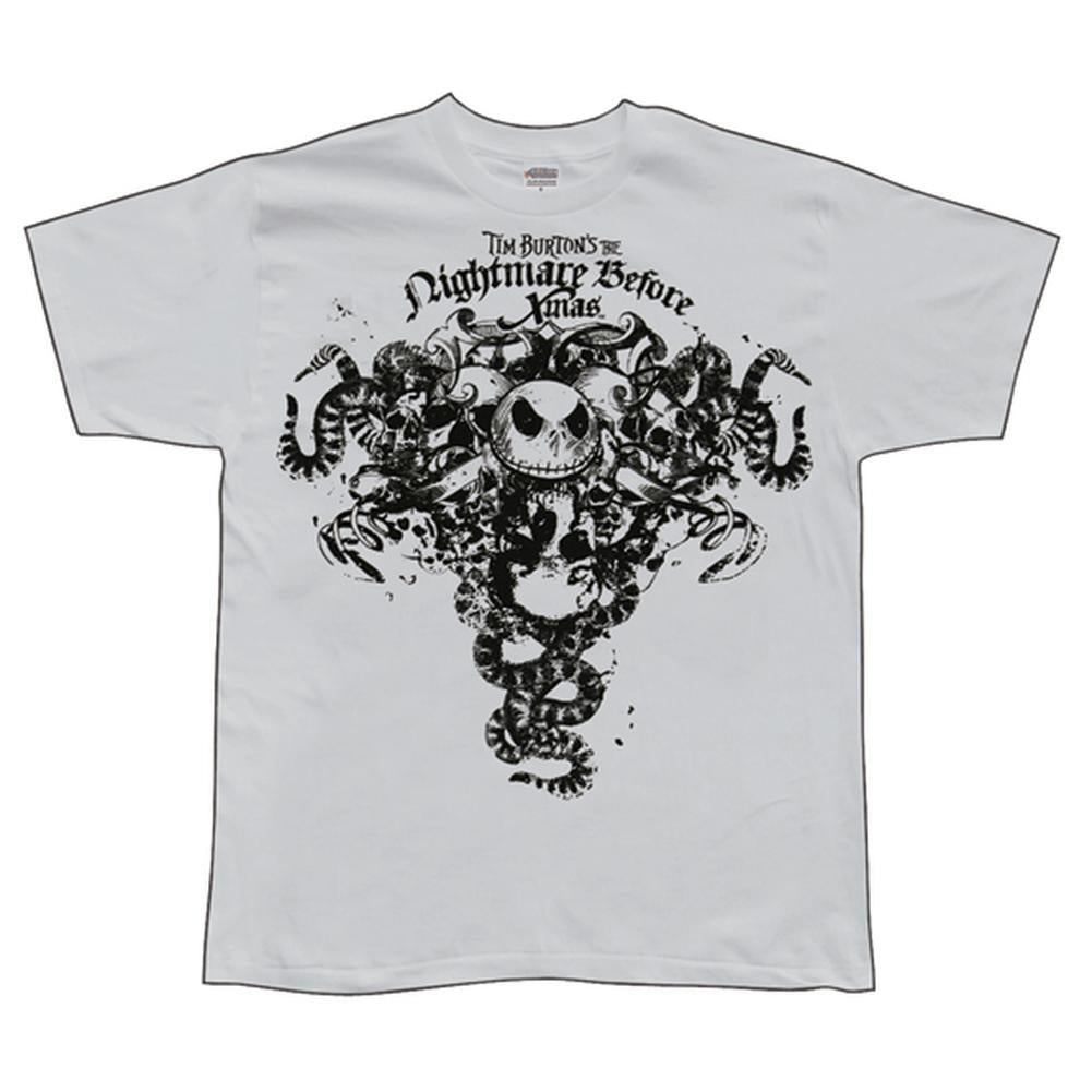 Nightmare Before Christmas - Skull Soft T-Shirt Men's T-Shirts Nightmare Before Christmas   