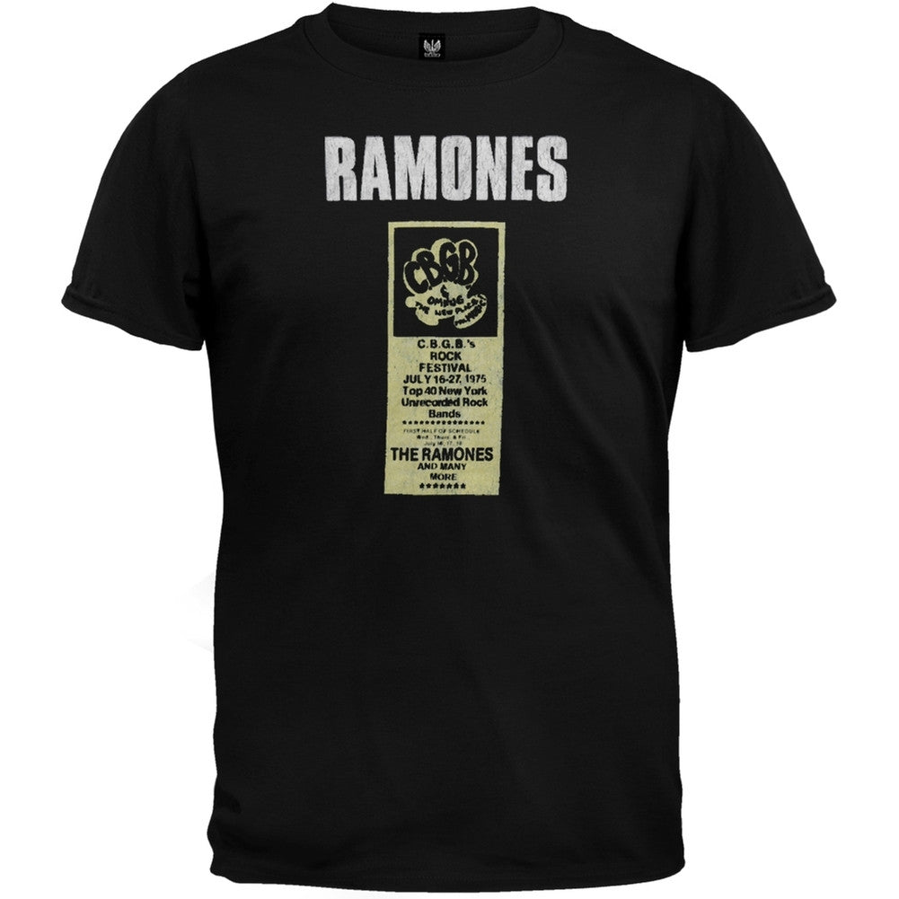 Ramones - CBGB Poster T-Shirt Men's T-Shirts Ramones MD Black 