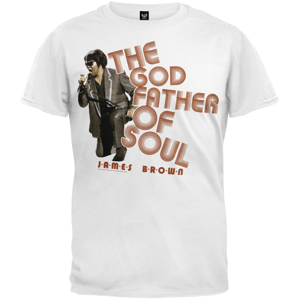 James Brown - Godfather T-Shirt Men's T-Shirts James Brown LG White 